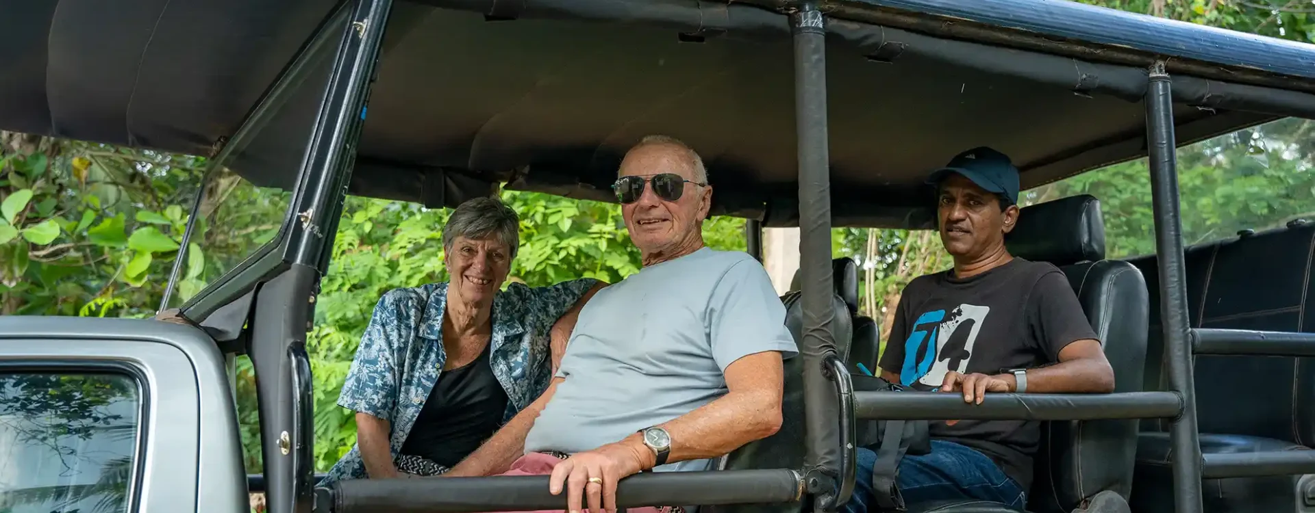 Safari vehicle exploring the natural surroundings of Yala